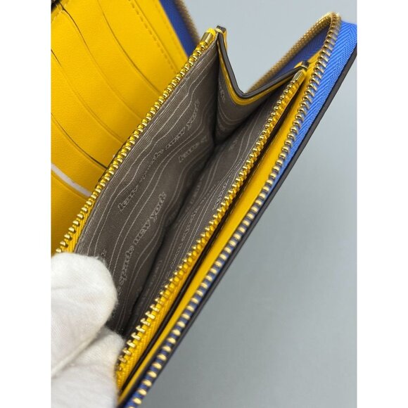 Kate Spade Katy Sunshine Floral Textured Leather Medium Zip Around Wallet KF947 - Picture 9 of 16